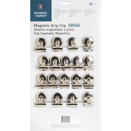 Business Source Magnetic Grip Clips Pack No. 1, PK18 58506